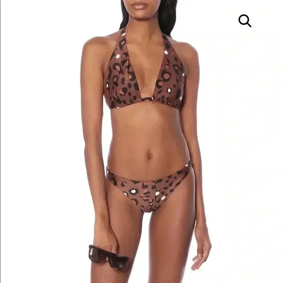 The upside leopard print two-piece bikini Sz L - Picture 2 of 7